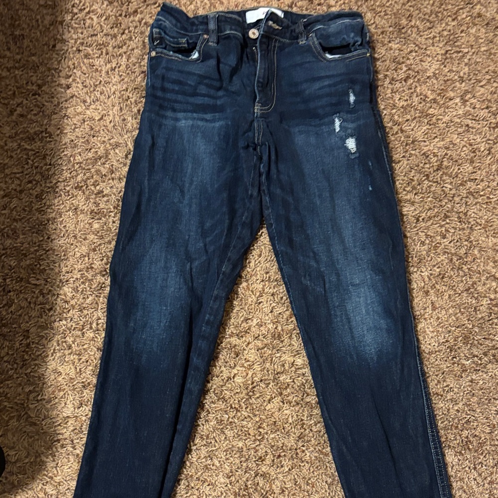 KanCan women’s Dark Indigo Slim Straight Jeans